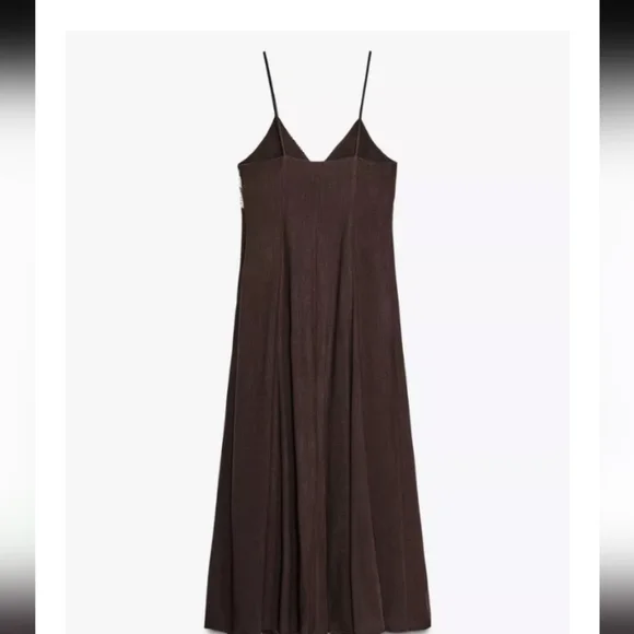Zara Embroidered Midi Strappy Dress - Picture 6 of 7